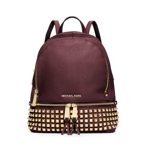 michael kors studded leather backpack